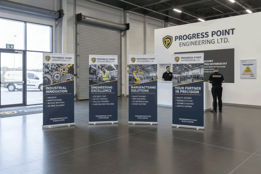 Industrial Estate Indoor Banner Stands