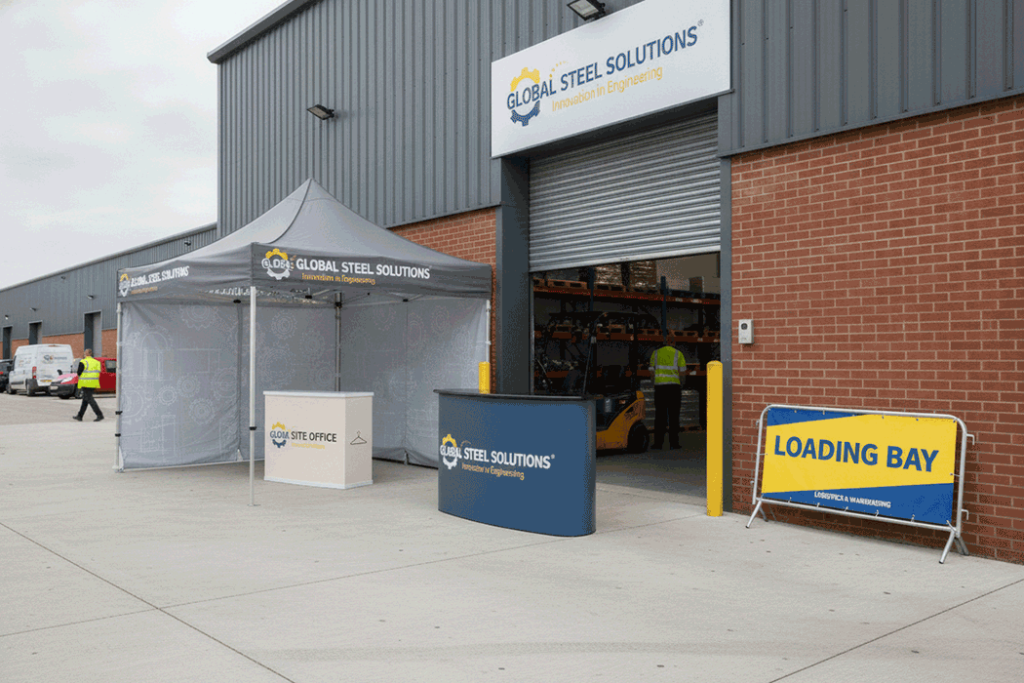 Industrial Estate Outdoor Banner Stands