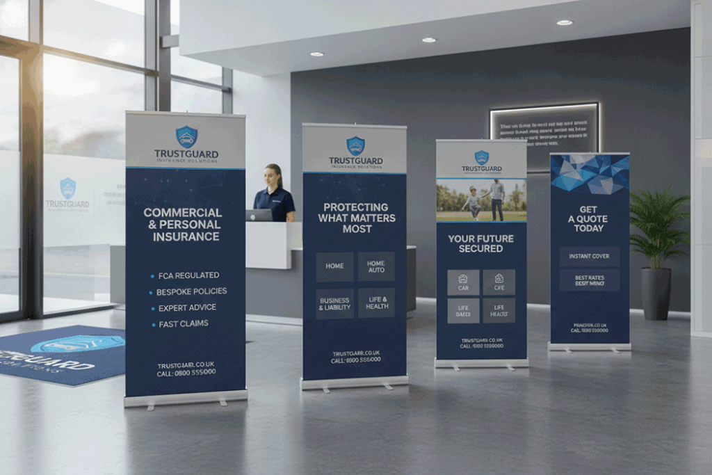 Insurance Broker Banner Stands