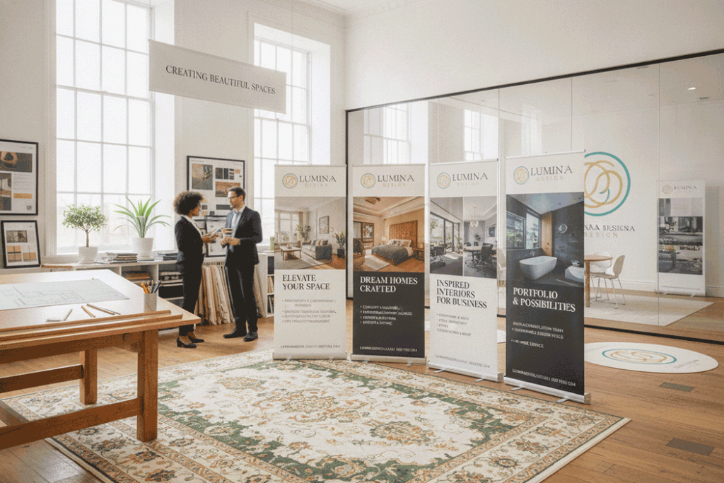 Interior Designer Indoor Banner Stands