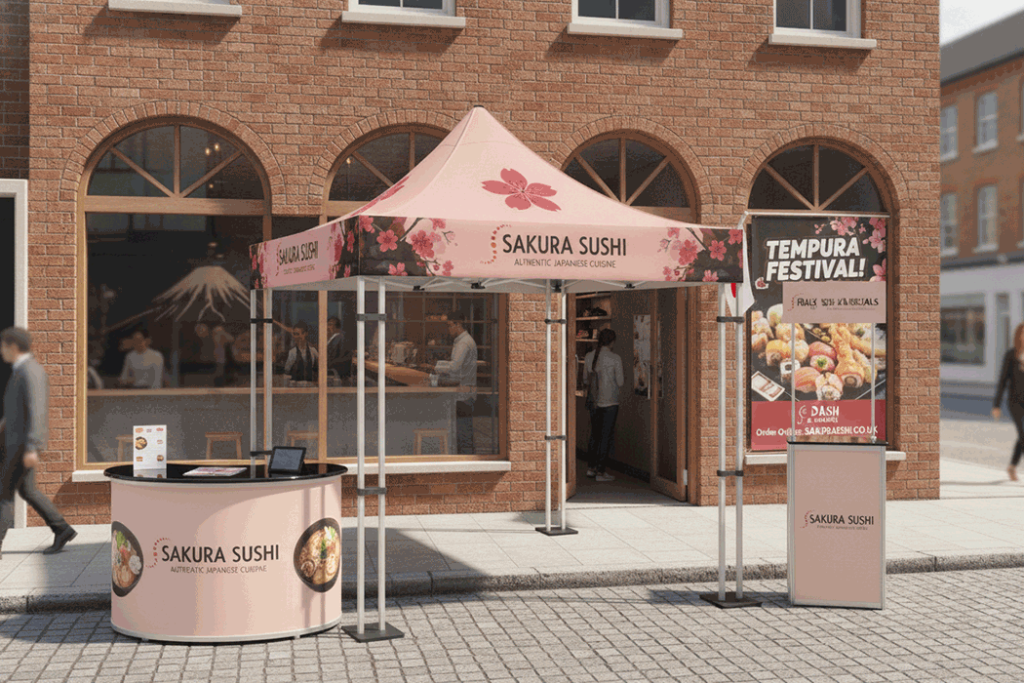 Japanese Restaurant Outdoor Banner Stands