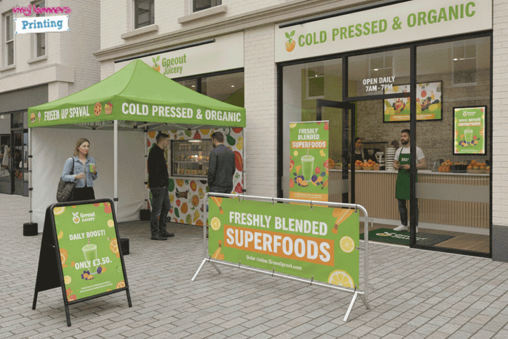 Juice Bar & Healthy Food Outdoor Banner Stands