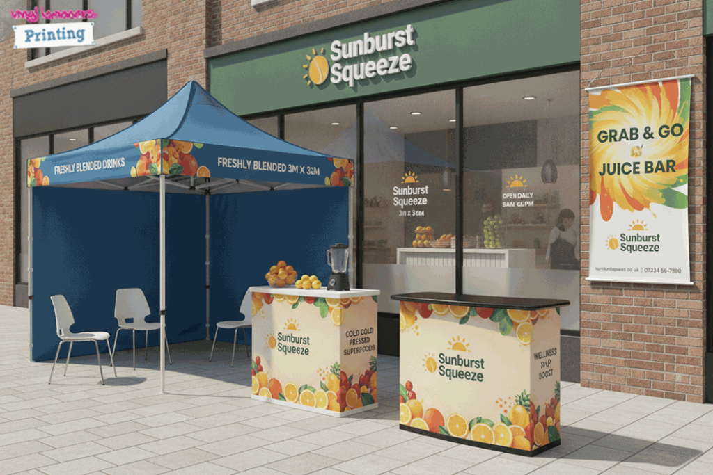 Juice Bar Outdoor Banner Stands