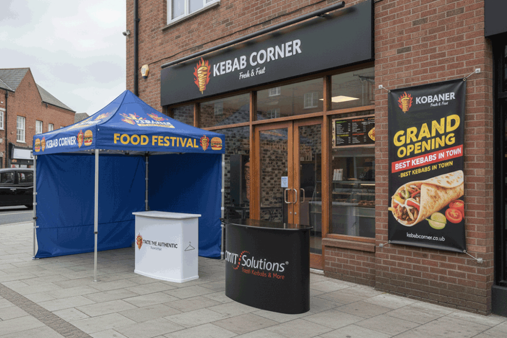 Kebab Restaurant Outdoor Banner Stands