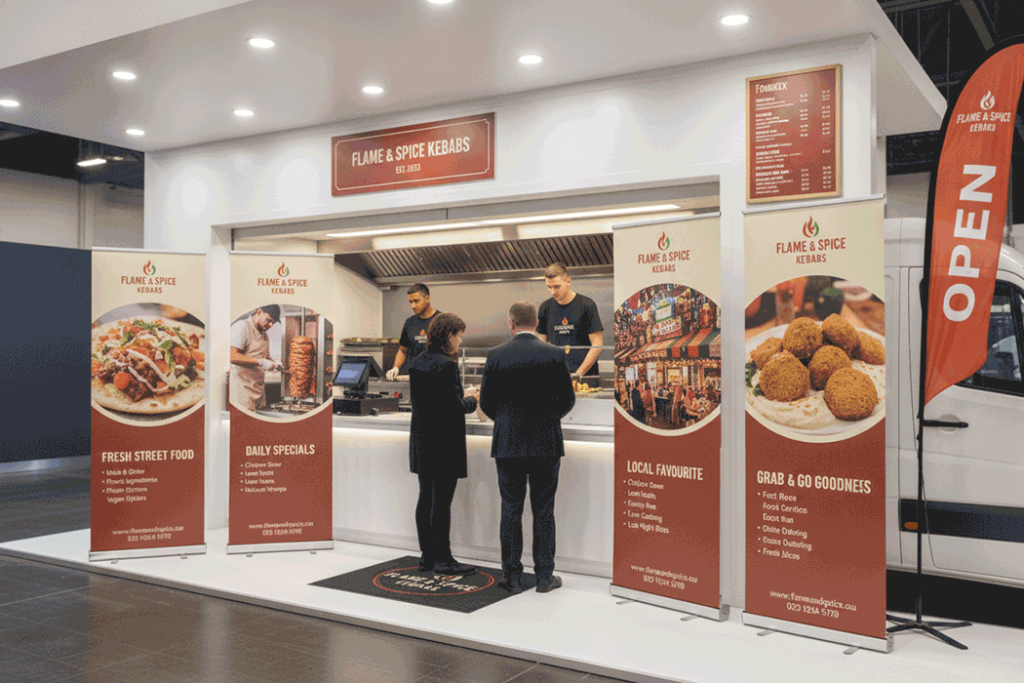 Kebab Van Indoor Banner Stands