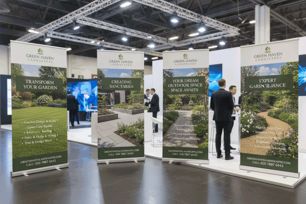 Landscaping Indoor Banner Stands