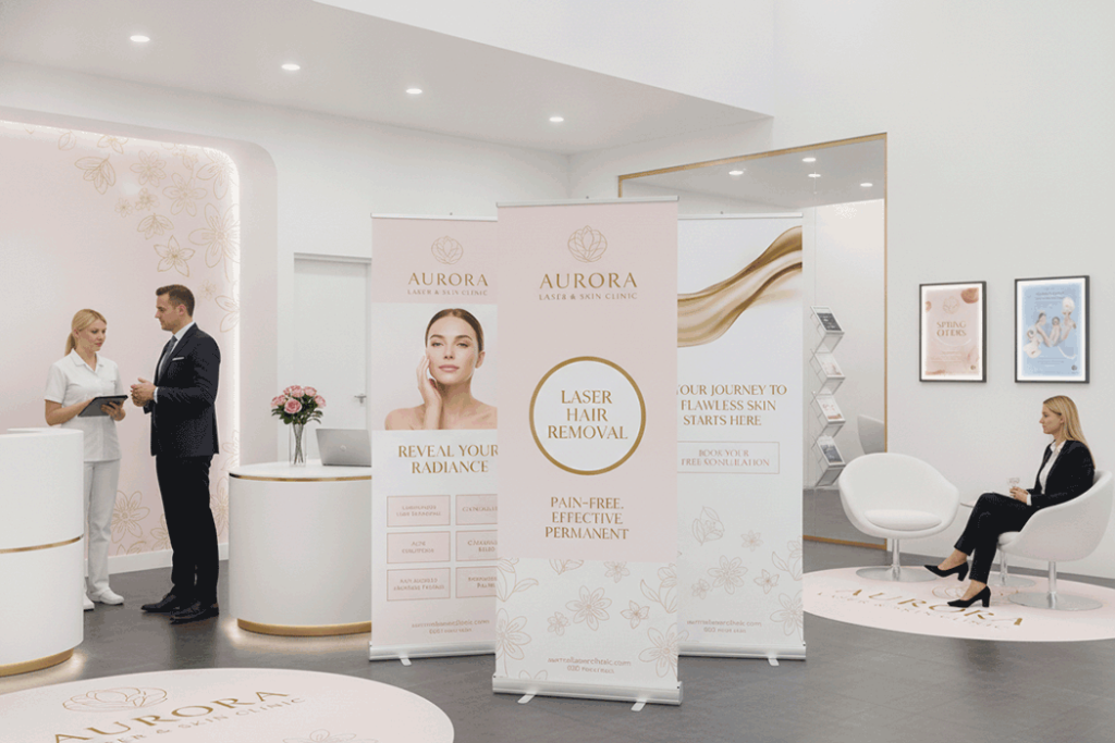 Laser Clinic Indoor Banner Stands