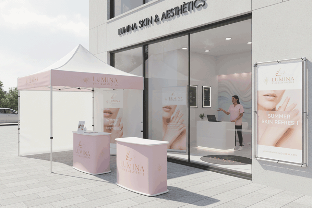 Laser Clinic Outdoor Banner Stands