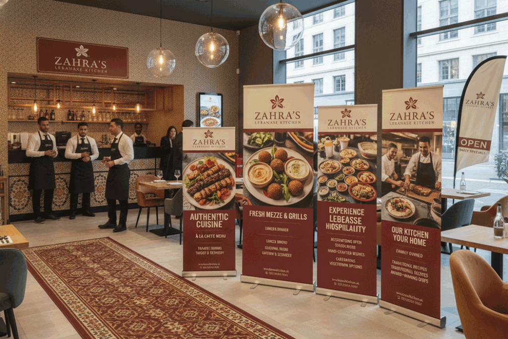 Lebanese Restaurant Indoor Banner Stands