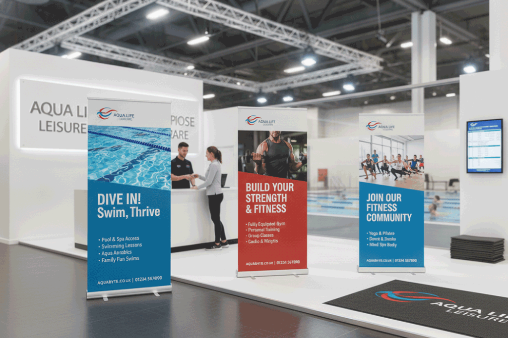 Leisure Centre Indoor Banner Stands