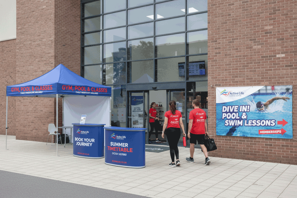 Leisure Centre Outdoor Banner Stands