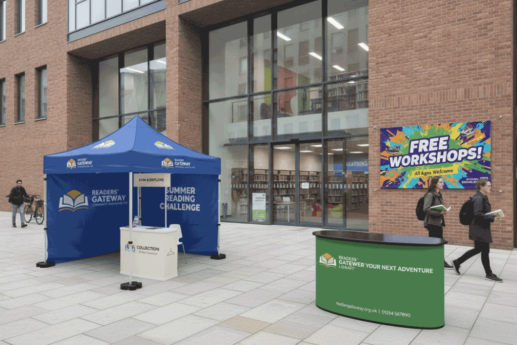 Library Outdoor Banner Stands