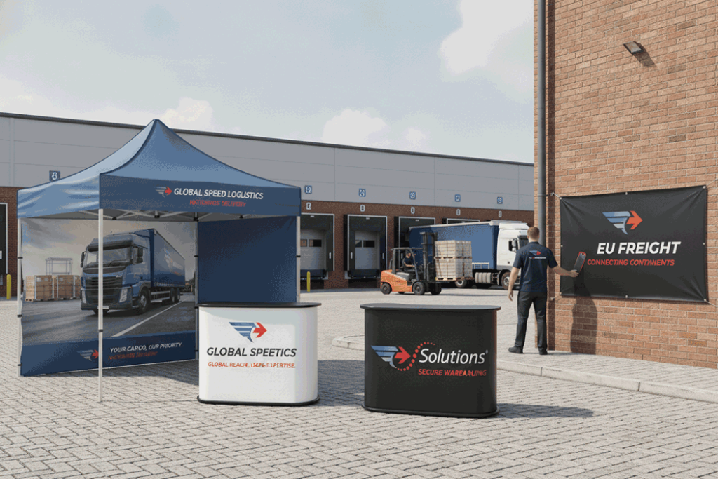 Logistics Company Outdoor Banner Stands