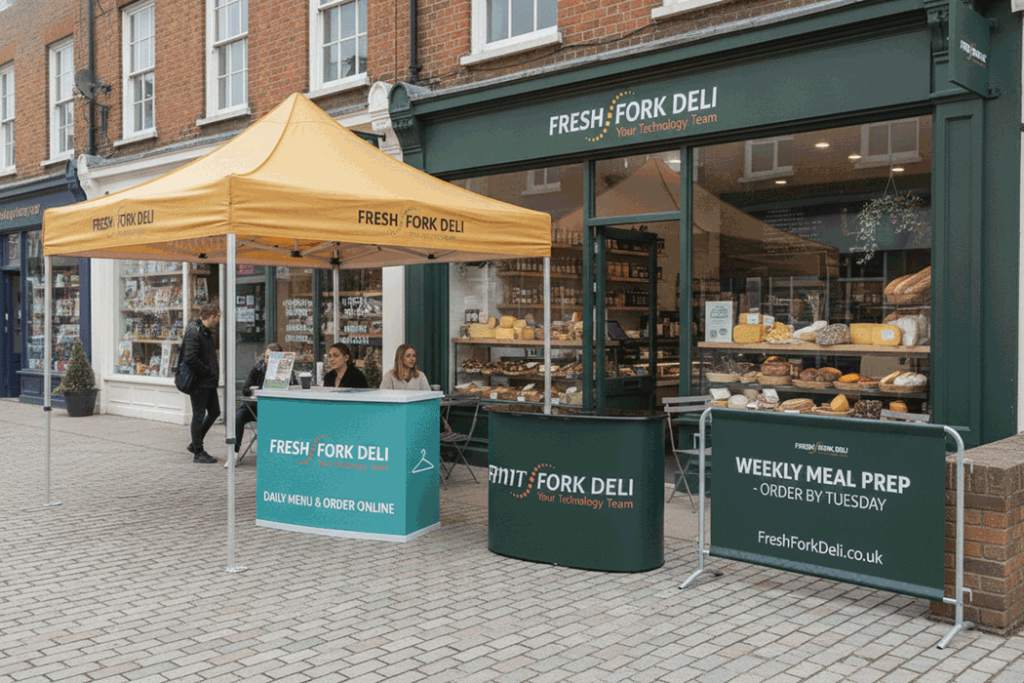 Lunch Delivery Business Outdoor Banner Stands