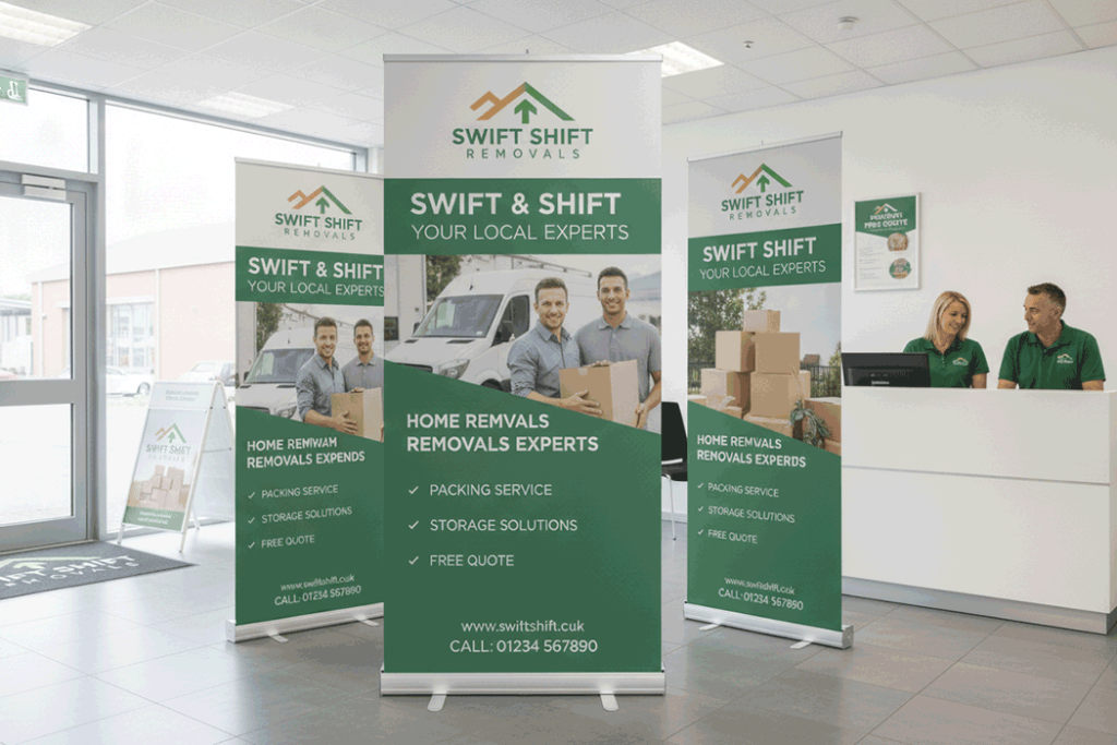 Man and Van Indoor Banner Stands