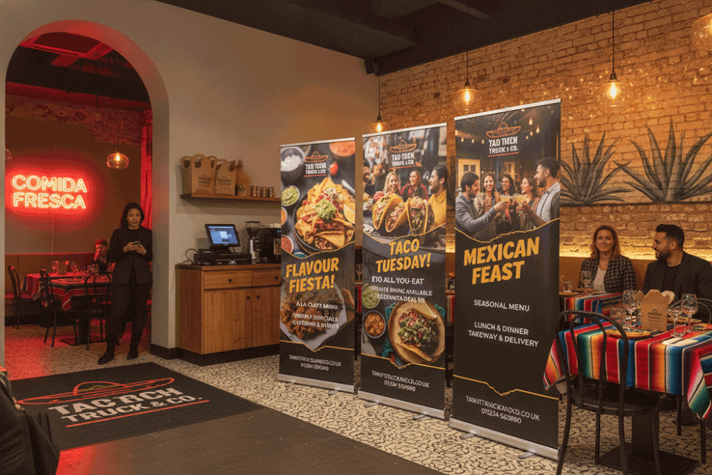 Mexican Restaurant Indoor Banner Stands