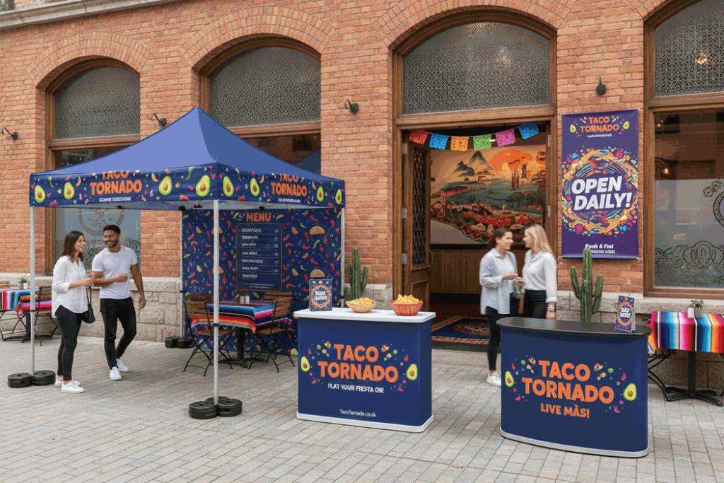 Mexican Restaurant Outdoor Banner Stands