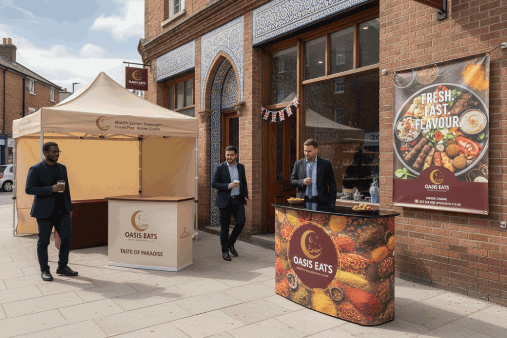 Middle Eastern Restaurant Outdoor Banner Stands
