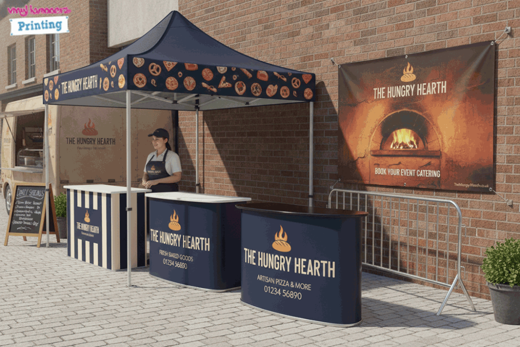 Mobile Catering Outdoor Banner Stands