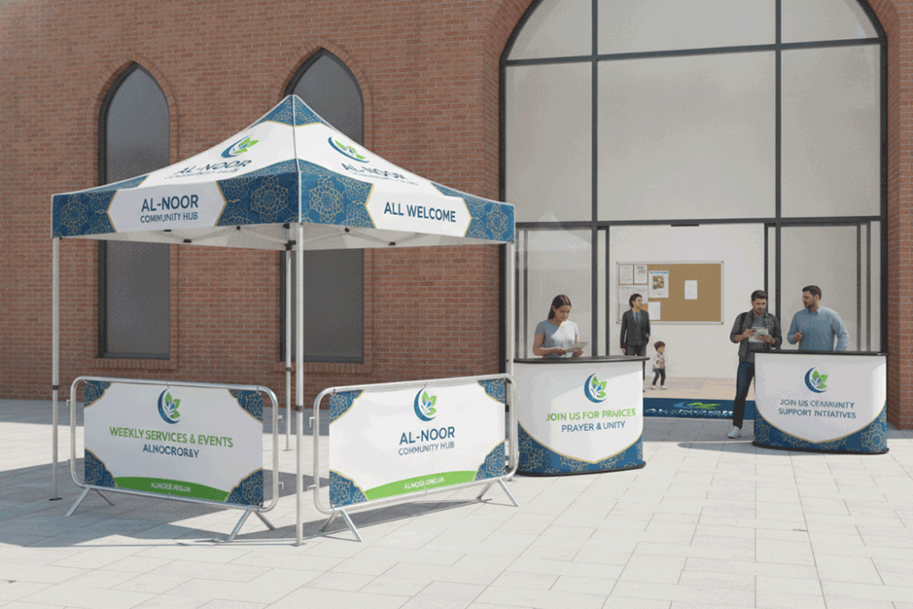 Mosque Outdoor Banner Stands
