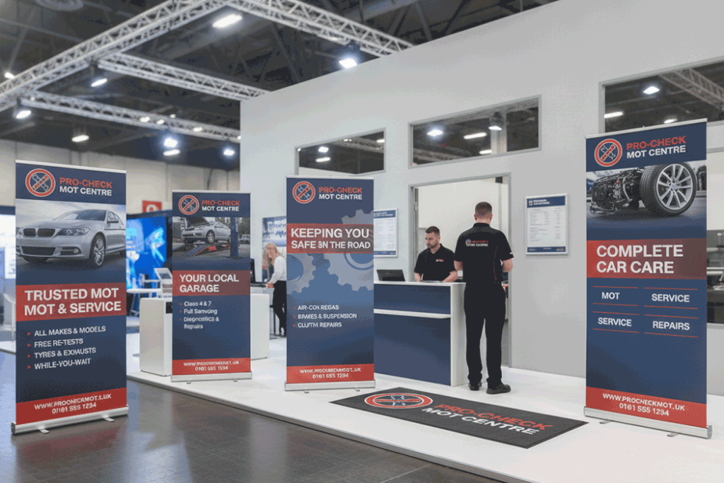 MOT Centre Indoor Banner Stands