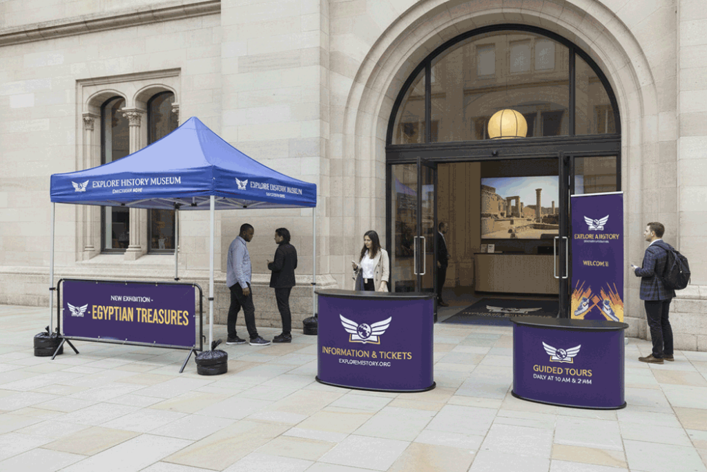 Museum Outdoor Banner Stands
