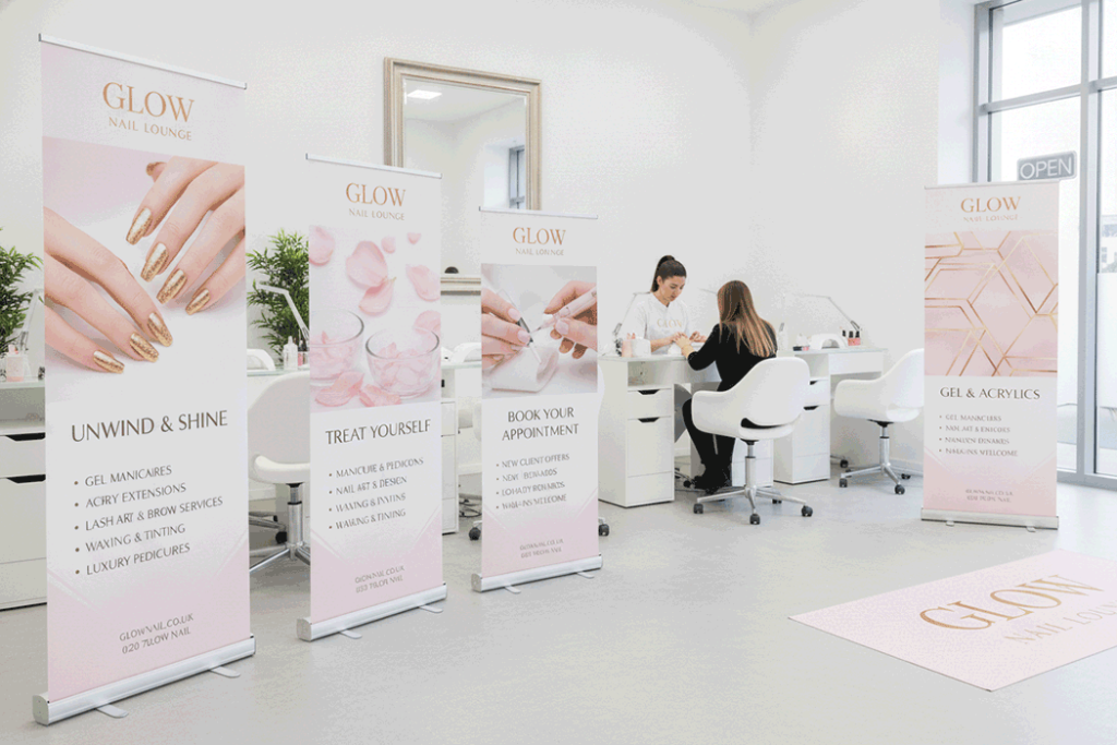 Nail Salon Indoor Banner Stands