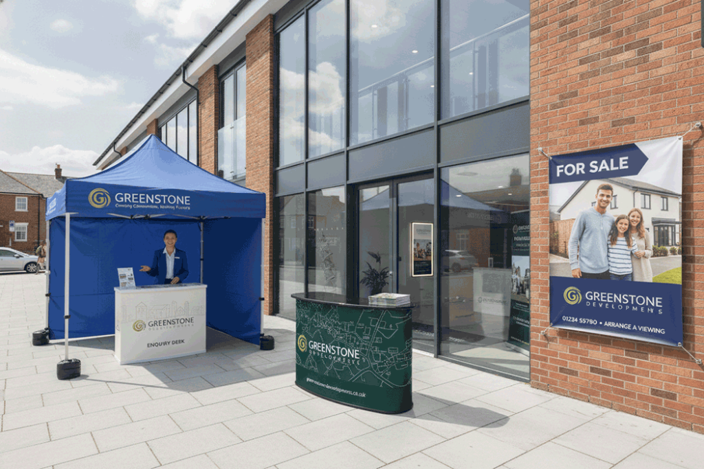 New Homes Printing Outdoor Banner Stands