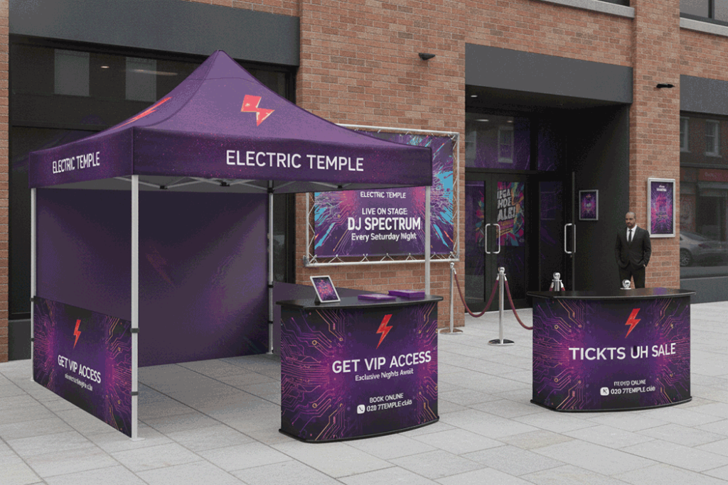 Nightclub Outdoor Banner Stands