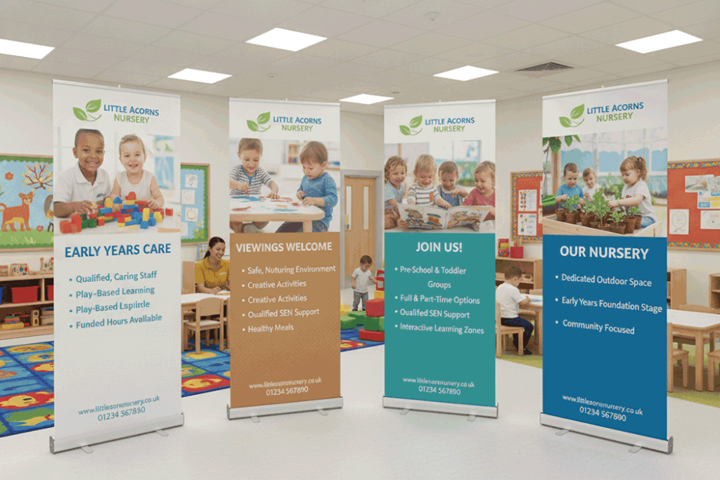 Nursery Indoor Banner Stands