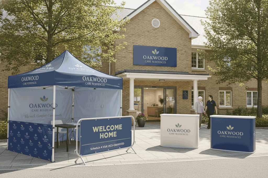 Nursing Home Outdoor Banner Stands