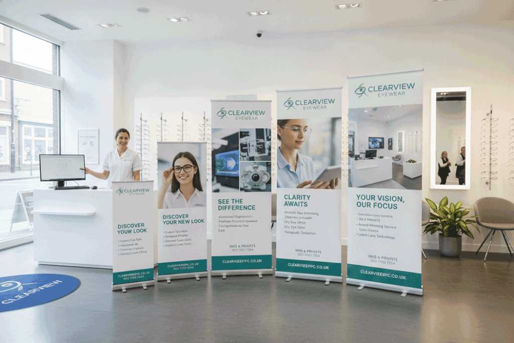 Optician Indoor Banner Stands