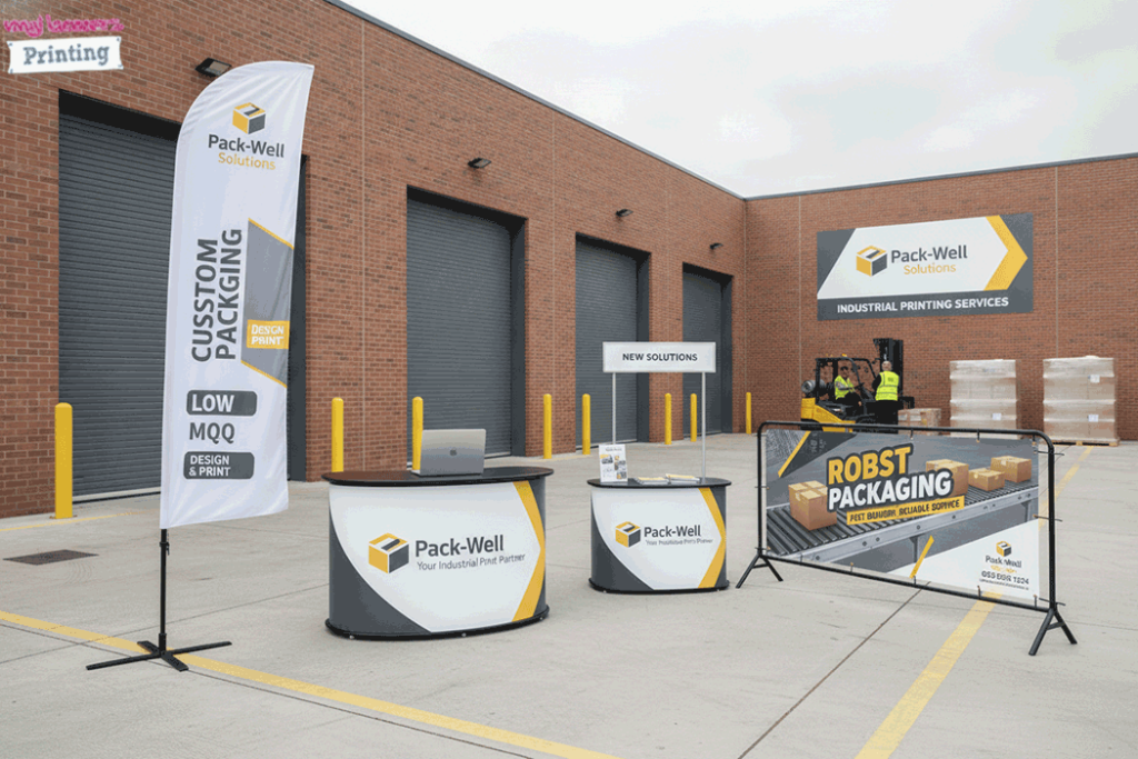 Packaging Company Outdoor Banner Stands