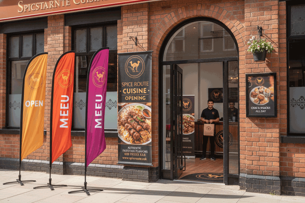 Pakistani Restaurant Outdoor Banner Stands