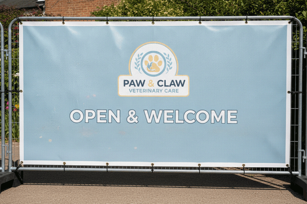 Dog Walker Mesh Banner Printing