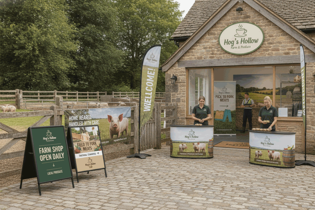 Pig Farm Outdoor Banner Stands