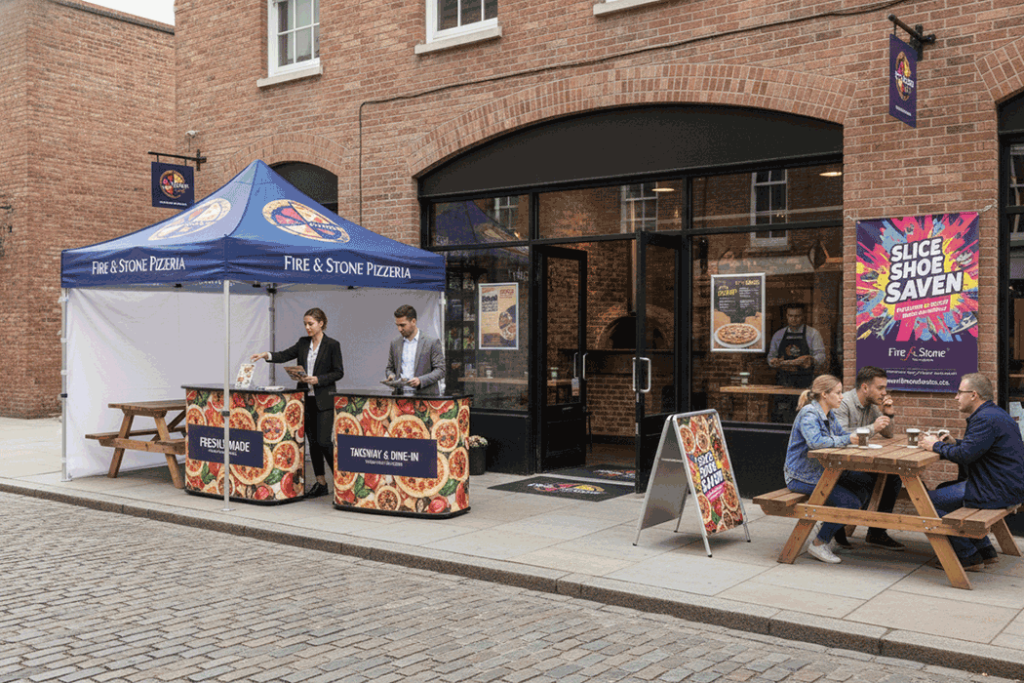Pizza Restaurant Outdoor Banner Stands