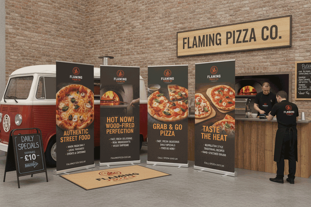 Pizza Van Indoor Banner Stands