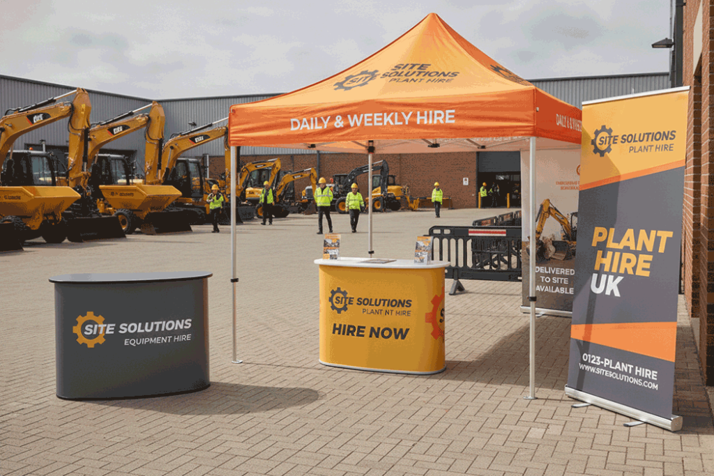 Plant Hire Outdoor Banner Stands