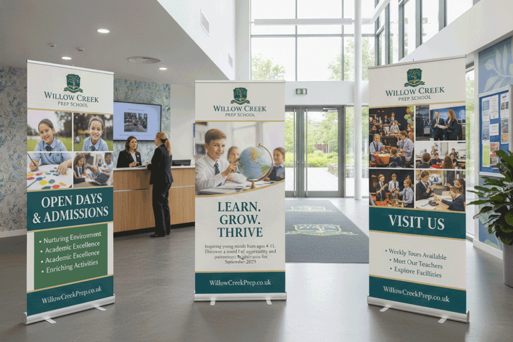 Prep School Indoor Banner Stands