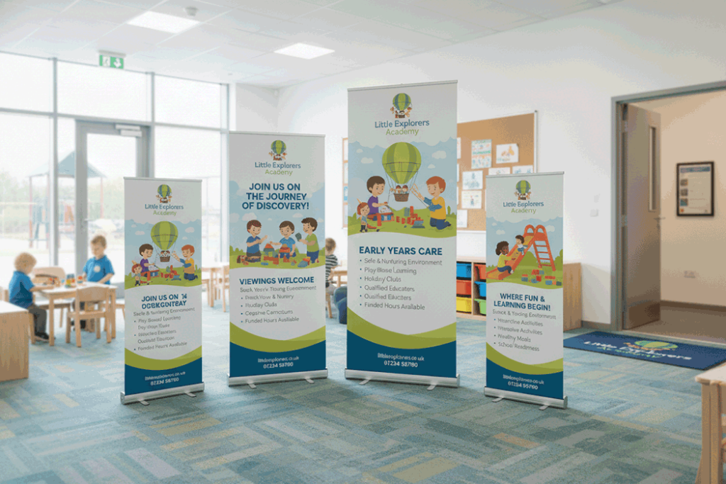 Preschool Indoor Banner Stands