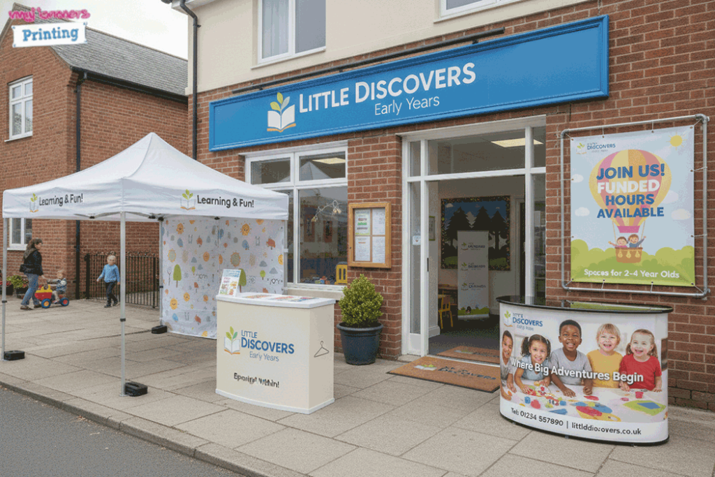 Preschool Outdoor Banner Stands