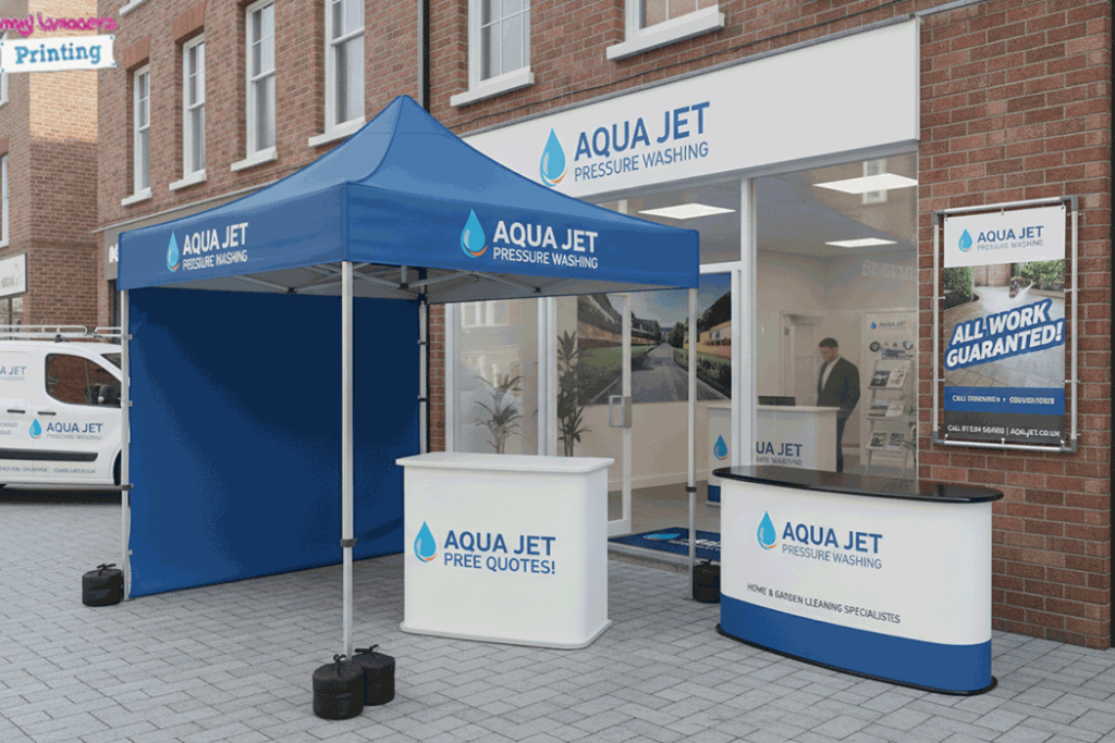 Pressure Washing Outdoor Banner Stands