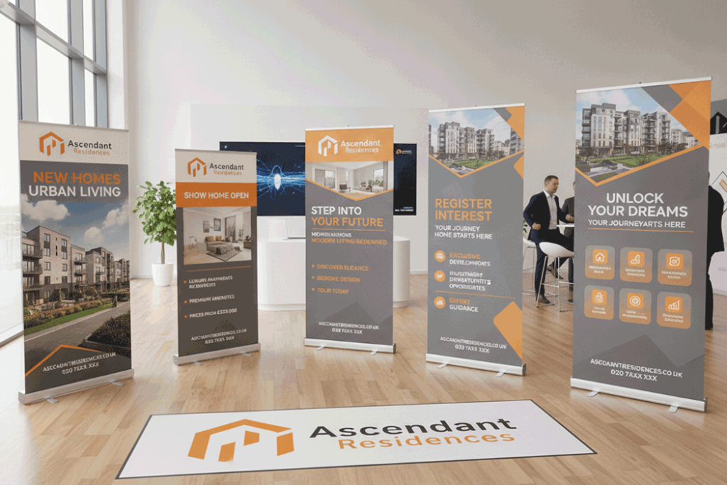 Property Developer Indoor Banner Stands