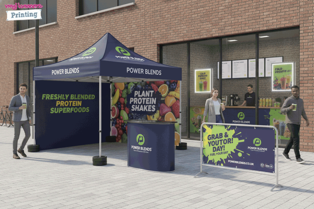 Protein Shake Bar Outdoor Banner Stands