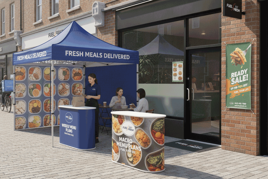 Ready Meal Business Outdoor Banner Stands