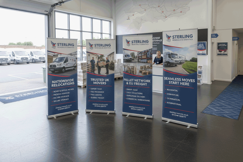 Removals Company Indoor Banner Stands