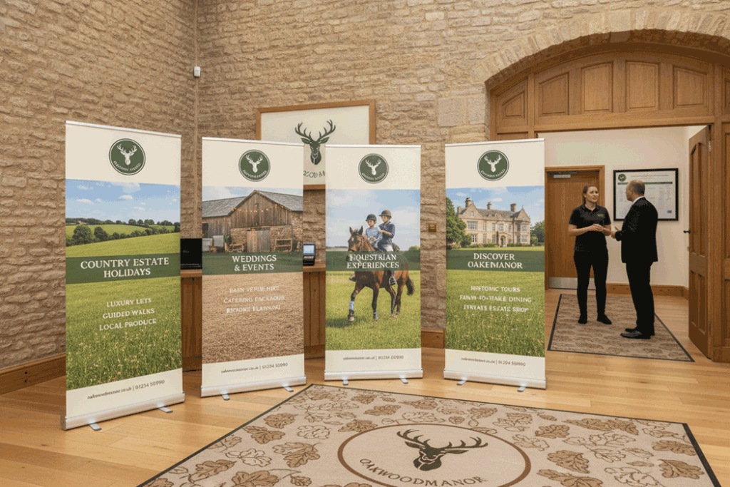 Rural Estate Indoor Banner Stands