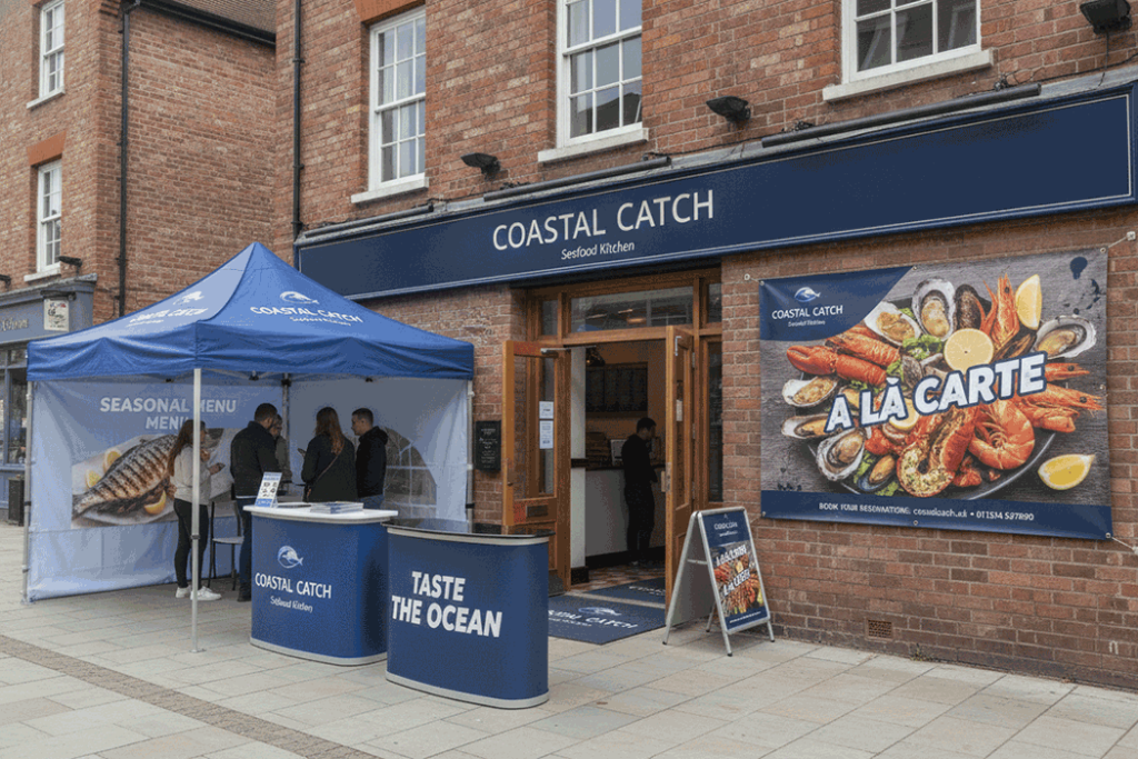 Seafood Restaurant Outdoor Banner Stands
