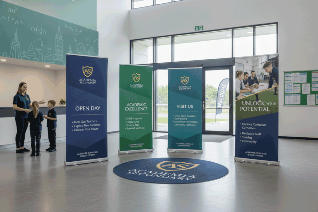 Secondary School Indoor Banner Stands